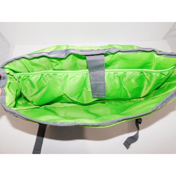 ISAGENIX Gray Neon Green Crossbody Shoulder Messenger Laptop Computer Bag - Picture 8 of 12